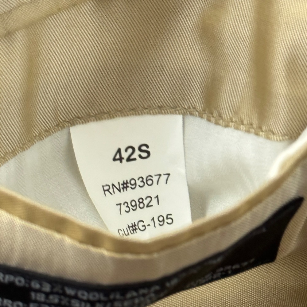 J Ferrar 42S Tan Windowpane Blazer Wool Linen Silk Italian Fabric Sport Coat - Picture 5 of 16